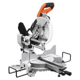 Sliding Compound Miter Saw, 10-Inch Blade, 15 Amp Motor, 60-Tooth, Corded Double Bevel Sliding Miter Saw, LED Precision Alignment, Angle Adjustab