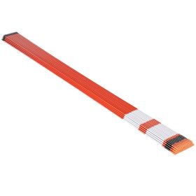 Driveway Markers, 100Pcs 72 in Long 5/16 in Dia, Hi-Visibility Driveway Reflectors with 12 in Steel Drill Bits