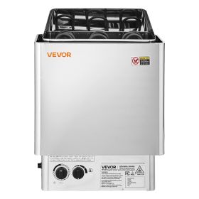 Sauna Heater, 4.5KW 240V Electric Sauna Stove, Dry Steam Bath Saunas Stove with Pre-Drilled Bracket, Fit 105 to 210 CU.FT Saunas Rooms