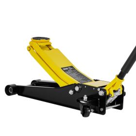 Low Profile Floor Jack, 2 Ton (4400 lbs) Capacity, Steel Racing Floor Jack with Dual Pistons Quick Lift Pump
