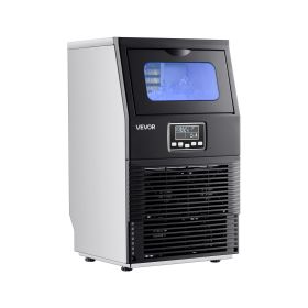 Commercial Ice Maker Machine, 80 lbs/24h with 12Lbs Storage, 32 Cubes per Cycle