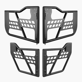 Jeep Tube Doors, 4-Door, Hunting Style Jeep Tubular Door with Heavy-Duty Hinges & OE Latch, Jeep Doors with Rubber Pads