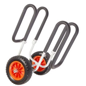 Kayak Cart, 150 lbs Load Capacity, Stand Up Paddle Board Trolley with 10-inch Solid Rubber Tires & Kickstands