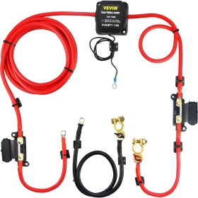 Dual Battery Isolation Kit, 6m 12V, Auto Split Charge Relay System with 140AMP VSR, Fits RVs, Marine Crafts, Cars, Trucks, Caravans, Campers, Yac