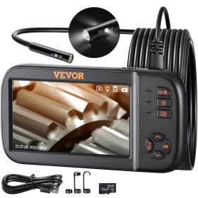 Borescope Camera, Triple Lens Endoscope Camera with Light, 4.5" Screen 1080P Inspection Camera with 10 LED Light