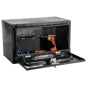 Underbody Truck Box, 36" x 14" x 16" Pickup Storage Box, Heavy Duty Aluminum Diamond Plate Tool Box with Lock and Keys