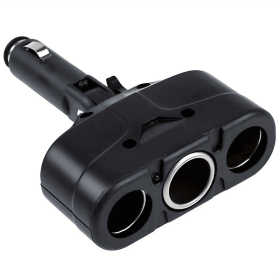 Black 3 Way Auto Car Cigarette Lighter Socket Splitter DC 12V Charger Adapter