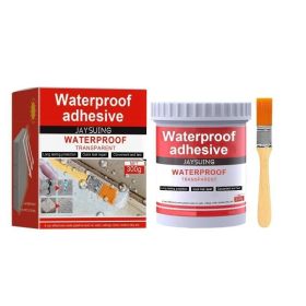 Jiesuying Transparent Waterproof Glue 300g Set Roof Bathroom Kitchen Wall Waterproof Coating Free Brick Leak Repair (Option: 4PCS)