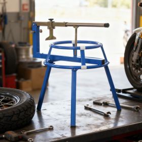 Motorcycle Tire Changing Stand Durable Steel Machine With Adjustable Bead Popper And Leverage Handle For 16'' - 24'' Multi Size, Tikt0k Sale Proh (Option: Blue)