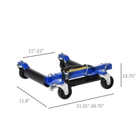 Hydraulic Wheel Dolly Tire Jack With Ratcheting Foot Pedal For Vehicle Positioning For Car Truck RV Trailer (Option: Blue 740x630x220 mm)