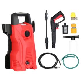 Electric High Pressure Washer 3000PSI Max 2.6GPM Powerful Car Washer Pressure Cleaner With Adjustable Spray Nozzle Soap Dispenser IPX5 Waterproof (Option: Red)