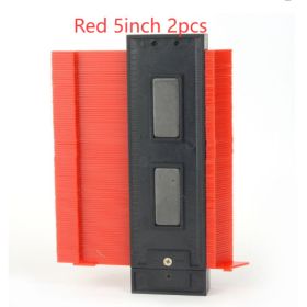 Radial Ruler Contour Gauge Taker Profile Gauge (Option: Red 5inch 2pcs)