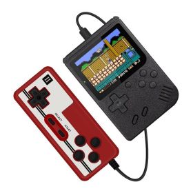 Retro Portable Mini Handheld Video Game Console 8-Bit 3.0 Inch Color LCD Kids Color Game Player Built-in 400 games (Ships From: China, Color: Black with Gamepad)